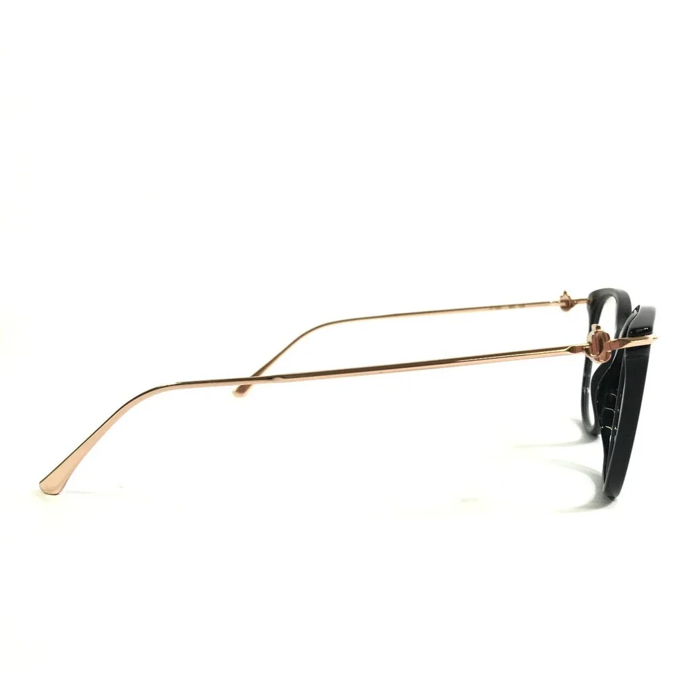 Jimmy Choo Eyeglasses Frames JC283 807 Shiny Black Rose Gold Cat Eye 54-17-140